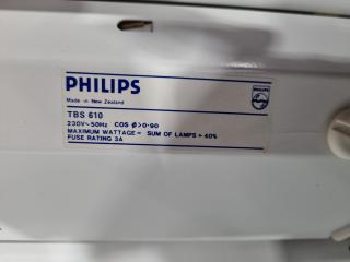 4x Philips Commander TBS610 Luminaire Commercial Ceiling Lights