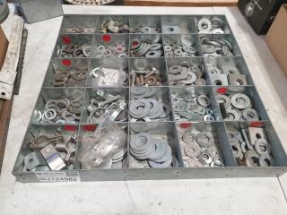 Steel Tray of Washers