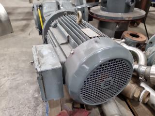2x 3-Phase Electric Induction Motors + 1x Right Angle Gearbox