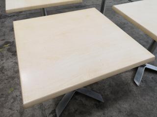 4x Square Folding Cafe Tables