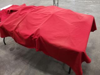 19x Red Restaurant Cafe Table Cloths Covers w/ Clips