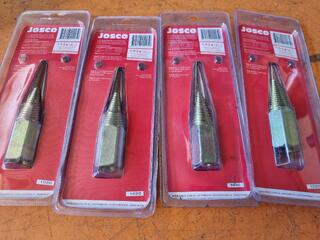 4x Josco 14x2mm Tapered Spindles, New