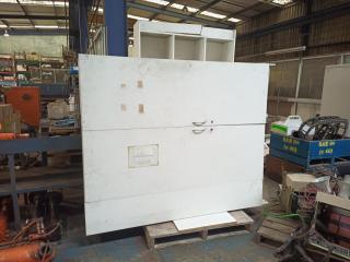 Large White Cabinet and Shelves