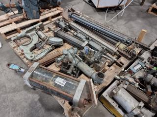 Large Assortment of Pneumatic/Hydraulic Rams and Parts