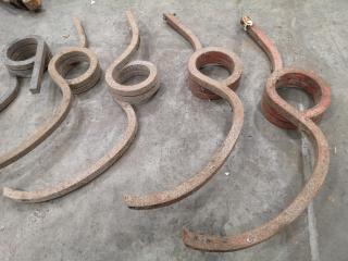5x Assorted Vintage Field Cultivator Tine Shanks