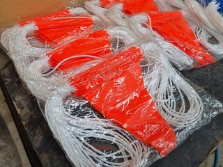 11x High-Vis Safety Bunting Flags on Rope