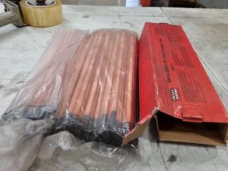 67x Lincoln Electric DC Round Gouging Carbon Rods, 8x305mm