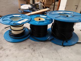 3x Partial Spools of PF04/1.0 Electrical Wire