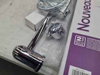 Nouveau Vivo Slide Rail Chrome Shower w/ Soap Dish