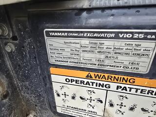 Yanmar ViO25-6A Excavator