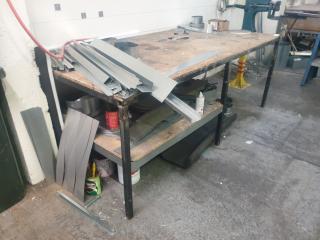 Steel Framed Workbench and Contents