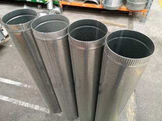 4x Galvanised Steel Duct Flues, 200x1200mm Size