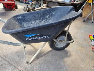 Worksite Plastic Wheelbarrow by Greens, Damaged Bin