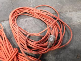 3x 20-Metre 10A Single Phase Power Extension Cable Leads