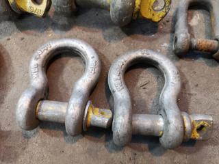 6x D-Shackles, Assorted Sizes