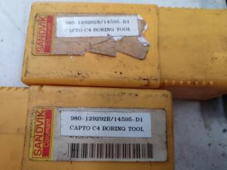 2x Sandvik Coromant CoroCut Capto C4 Indexable Boring Tools