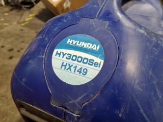 Hyundai 2.8kW Portable Petrol Inverter Generator HY3000Sei