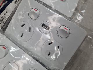 18x TDX Electrical Wall Power Outlets, New