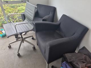 3x Assorted Office Chairs