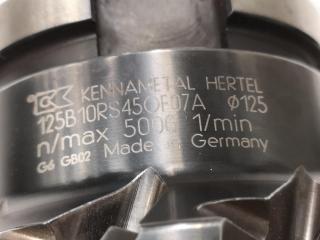 Vertex Mill Tool Holder NT50-FMB40-M24 w/ Kennametal 125mm dia Cutter