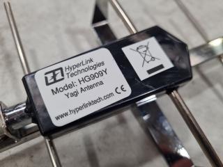 5x Hyperlink HG909Y Yagi Antennas w/ Attached Empty Comm Boxes