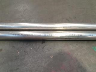 2 x New Lengths of Stainless Pipe
