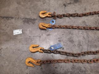 Pair of 4M Grab Hook Lifting Chains