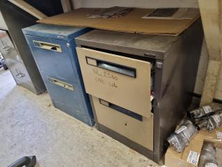2x Precision 2-Drawer File Cabinets
