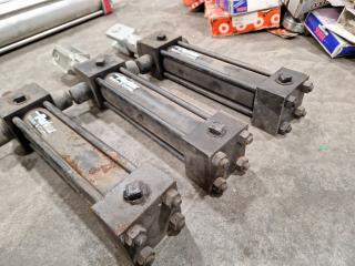 3 Parker Industrial Hydraulic Rams