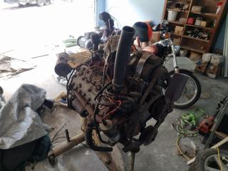 Ford Flathead V8 on Engine Stand