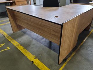 Office Corner Workstation Desk w/ Mobile Drawer & Chair