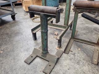 3x Material Support Roller Stands