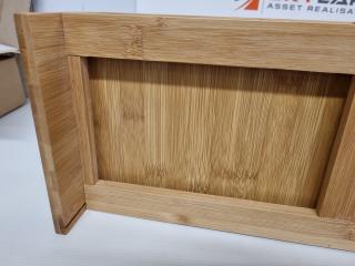 Stylish Bamboo Desktop Drawer Cabinet Unit