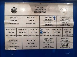 Assorted Lot of Pull-out Steel Dowel Pins, Tension Pins, & More