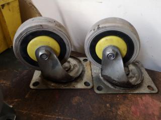 4x Pairs of Trolley Castors