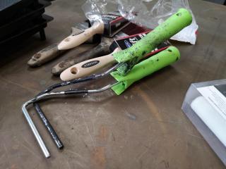 Assorted Painting Tools, Accessories, Supplies