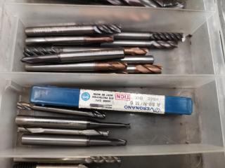 Assorted Lot of Milling End Mill Bits & More