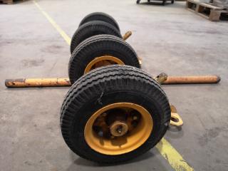 MD 500 Helicopter Ground Handling Skid Wheel Set