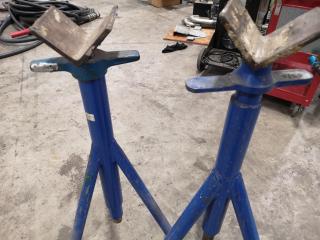 2x Heavy Duty Workshop Material Support Stands