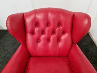 English Style Wingback Chair  - Leather