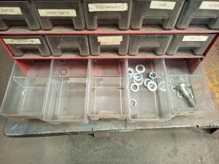Small Parts Cabinet and Contents