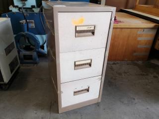 3-Dawer Vintage Metal Office File Cabinet