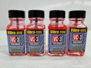 4 x Vibra-Tite VC-3 Threadmate Thread Locker 30ml