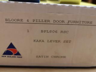 3x Stylish Quality Door Lever Handle Sets by Bloore & Piller, New