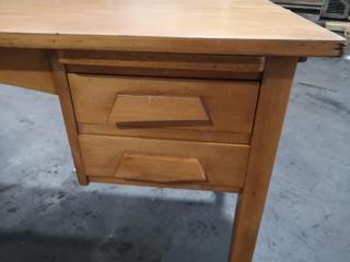 Vintage Wood Office Desk