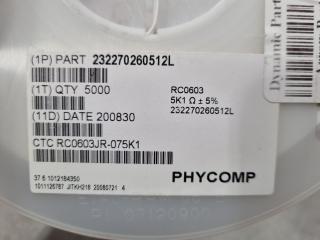 48,000x Phycomp SMD Fixed Resistors, Bulk Lot, New