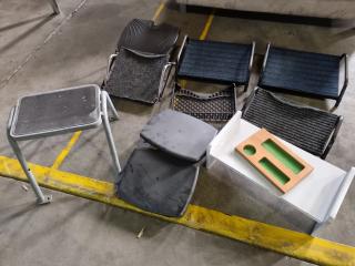 Assorted Office Footrests, Stool, Stands, Paper Trays