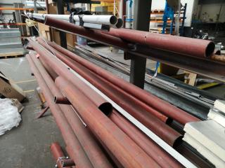 Assorted Metal Material Supplies, Pipes, Beans, or Lengths