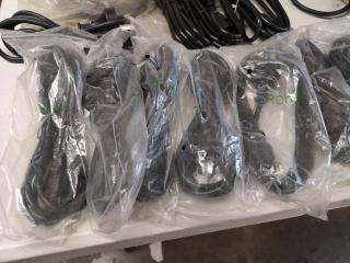 35x Assorted Standard Power Cables for Computers or Electronics