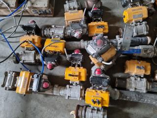 Large Lot of Pneumatically Actuators with Valves